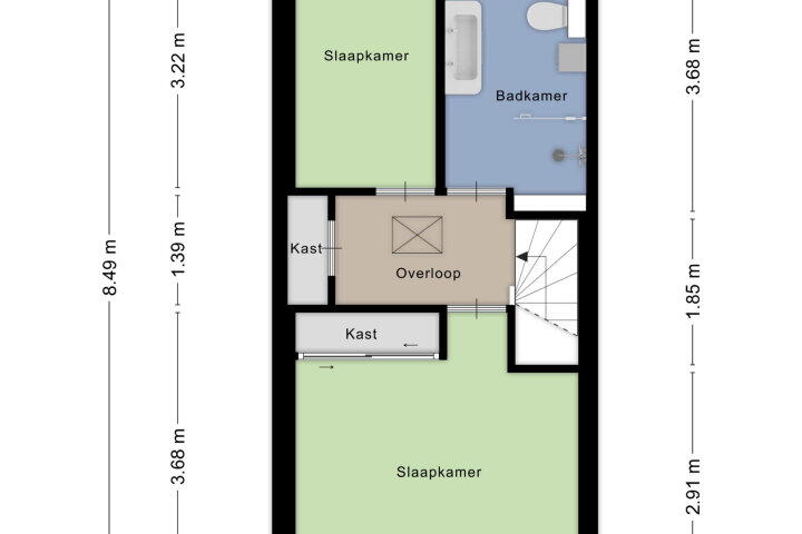 Plattegrond – Gerrit van Stellingwerfstraat 66, Amersfoort
