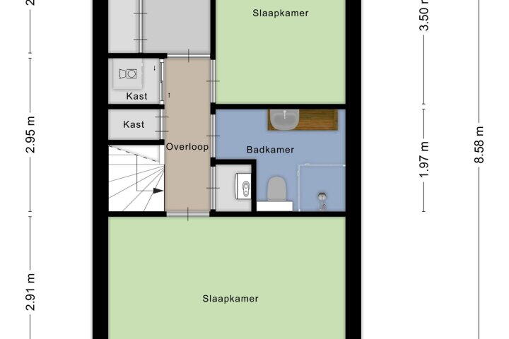 Plattegrond – Gersthegge 6, Maastricht