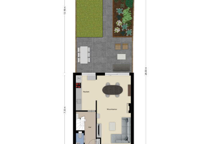 Plattegrond – Gezellelaan 100, Roosendaal
