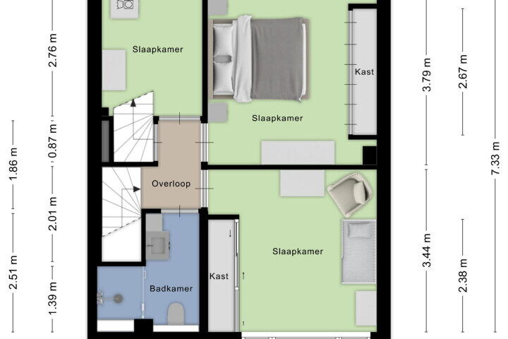 Plattegrond – Gezellelaan 100, Roosendaal