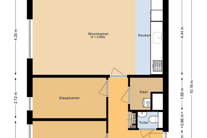 Plattegrond – Gibbon 124, Heerhugowaard