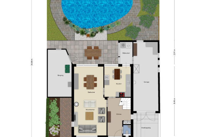 Plattegrond – Gierelaar 82, Wouw