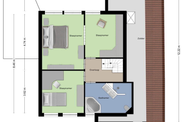 Plattegrond – Gierelaar 82, Wouw