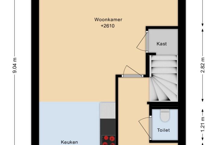 Plattegrond – Gieser Wildeman 37, Hardinxveld-Giessendam