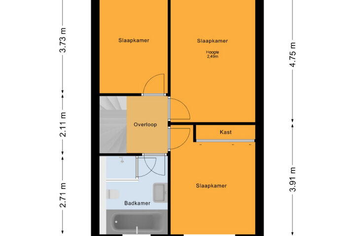 Plattegrond – Gipskruidweg 205, Almere