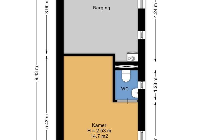 Plattegrond – G.J. van Heekstraat 342, Enschede