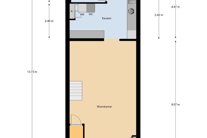 Plattegrond – Glacisstraat 76, Vlissingen