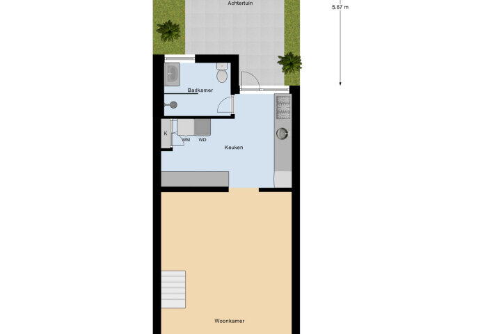 Plattegrond – Glacisstraat 76, Vlissingen