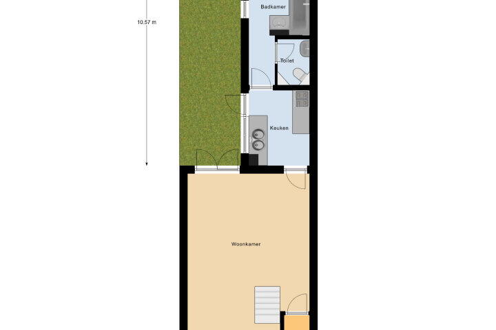Plattegrond – Glacisstraat 116, Vlissingen