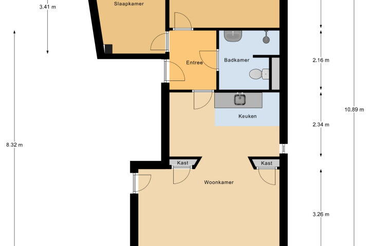 Plattegrond – Glacisstraat 15 A, Vlissingen
