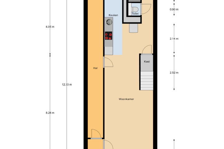 Plattegrond – Glacisstraat 35, Vlissingen