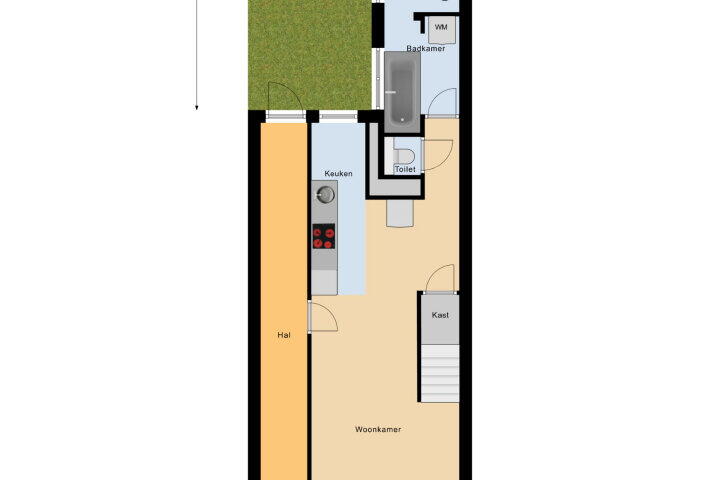 Plattegrond – Glacisstraat 35, Vlissingen