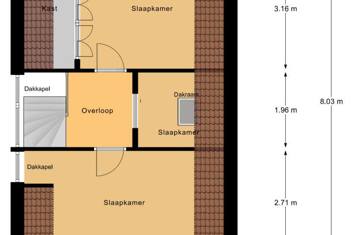 Plattegrond – Glacisstraat 48, Vlissingen