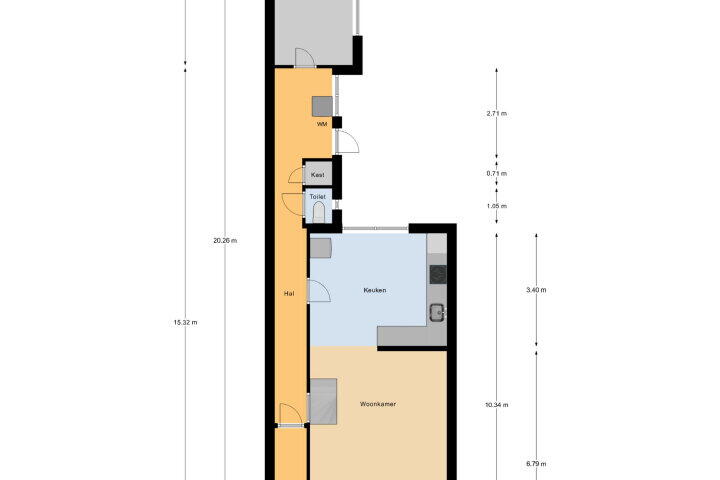 Plattegrond – Glacisstraat 89, Vlissingen