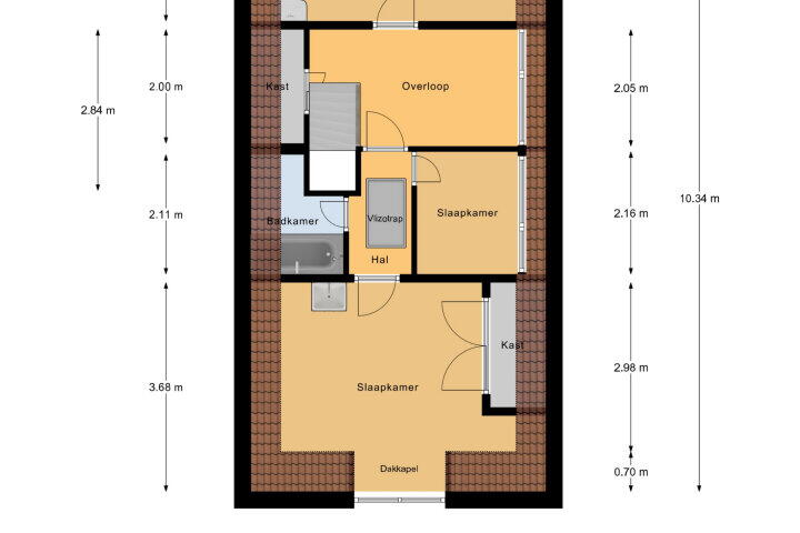 Plattegrond – Glacisstraat 89, Vlissingen