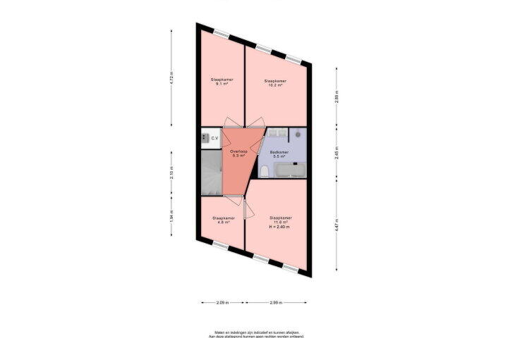 Plattegrond – Glazenmakerhof 120, Den Haag