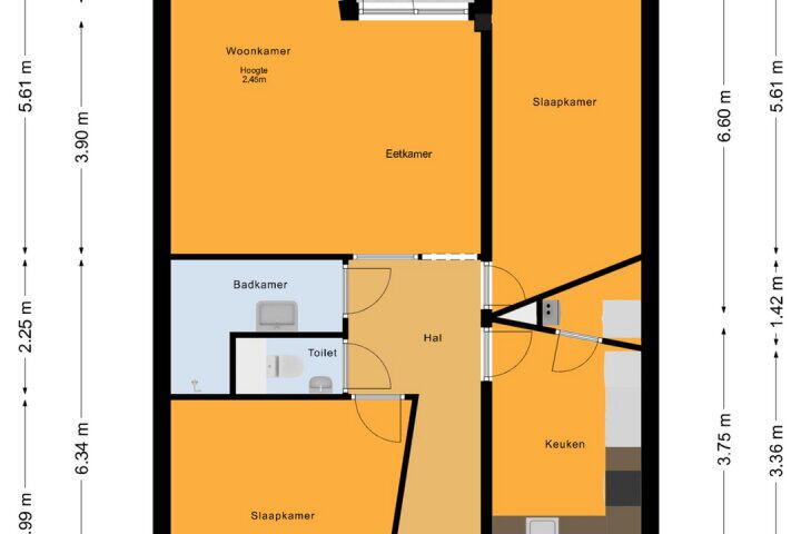 Plattegrond – Globeplein 60, Almere