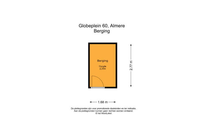Plattegrond – Globeplein 60, Almere