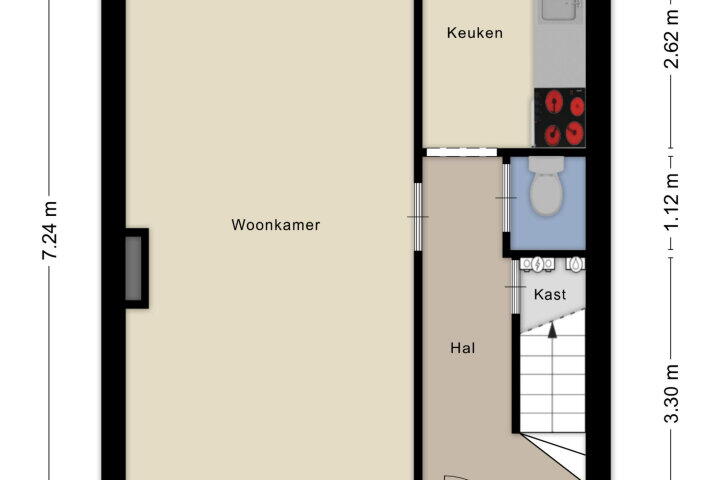 Plattegrond – Goeman Borgesiusstraat 34, Nijmegen
