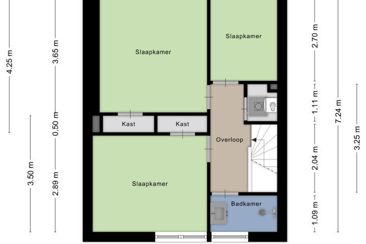 Plattegrond – Goeman Borgesiusstraat 34, Nijmegen