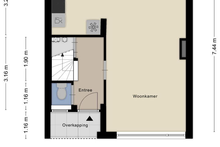 Plattegrond – Goeman Borgesiusstraat 42, Nijmegen