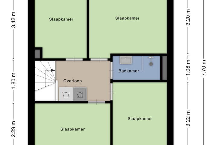 Plattegrond – Goeman Borgesiusstraat 42, Nijmegen
