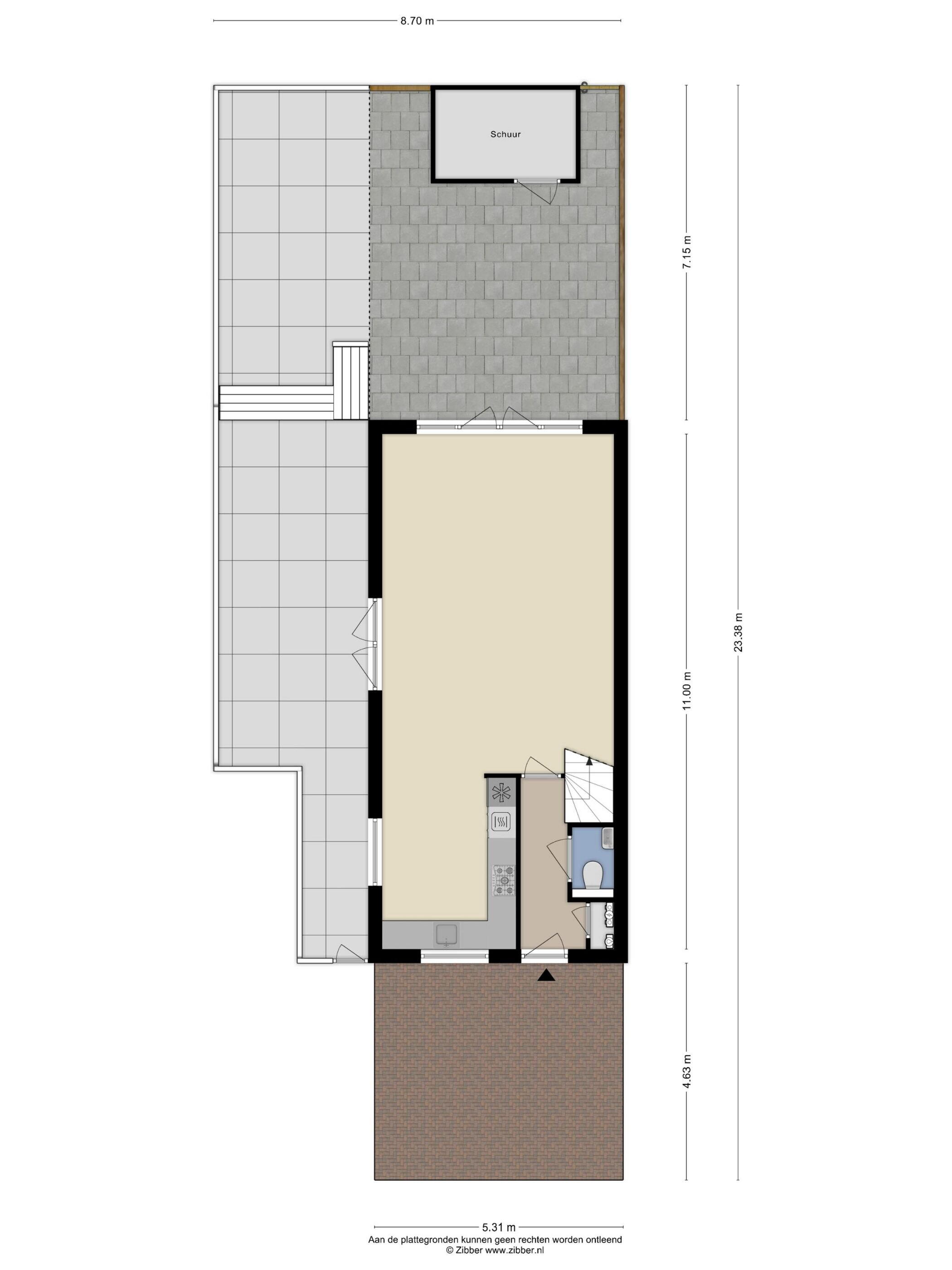 Plattegrond 1 - Gooise Kant 258, Amsterdam