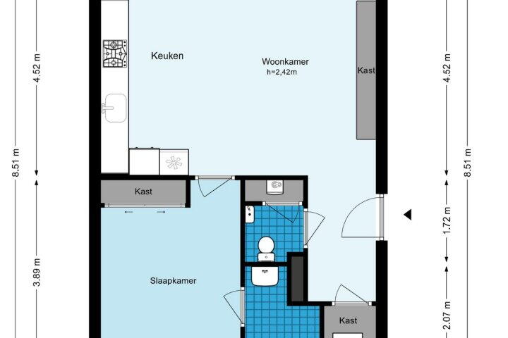 Plattegrond – Gordijnensteeg 5, Amsterdam