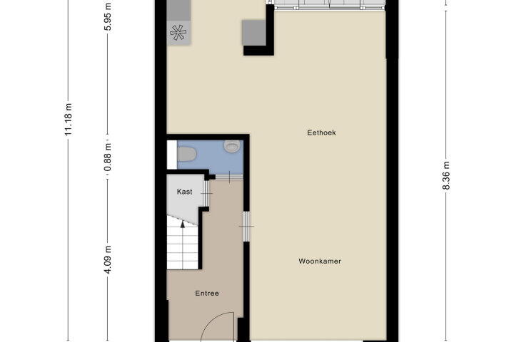 Plattegrond – Goudesteinstraat 20, Nijmegen