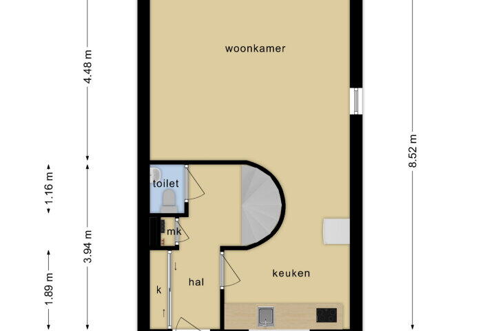 Plattegrond – Goudriaanstraat 13, Zwaanshoek
