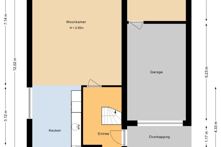 Plattegrond – Gouwland 28, Roden
