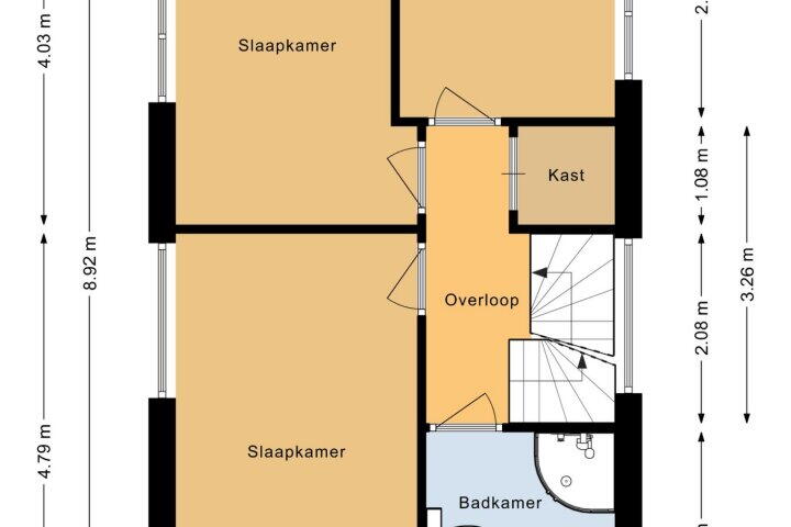 Plattegrond – Gouwland 28, Roden