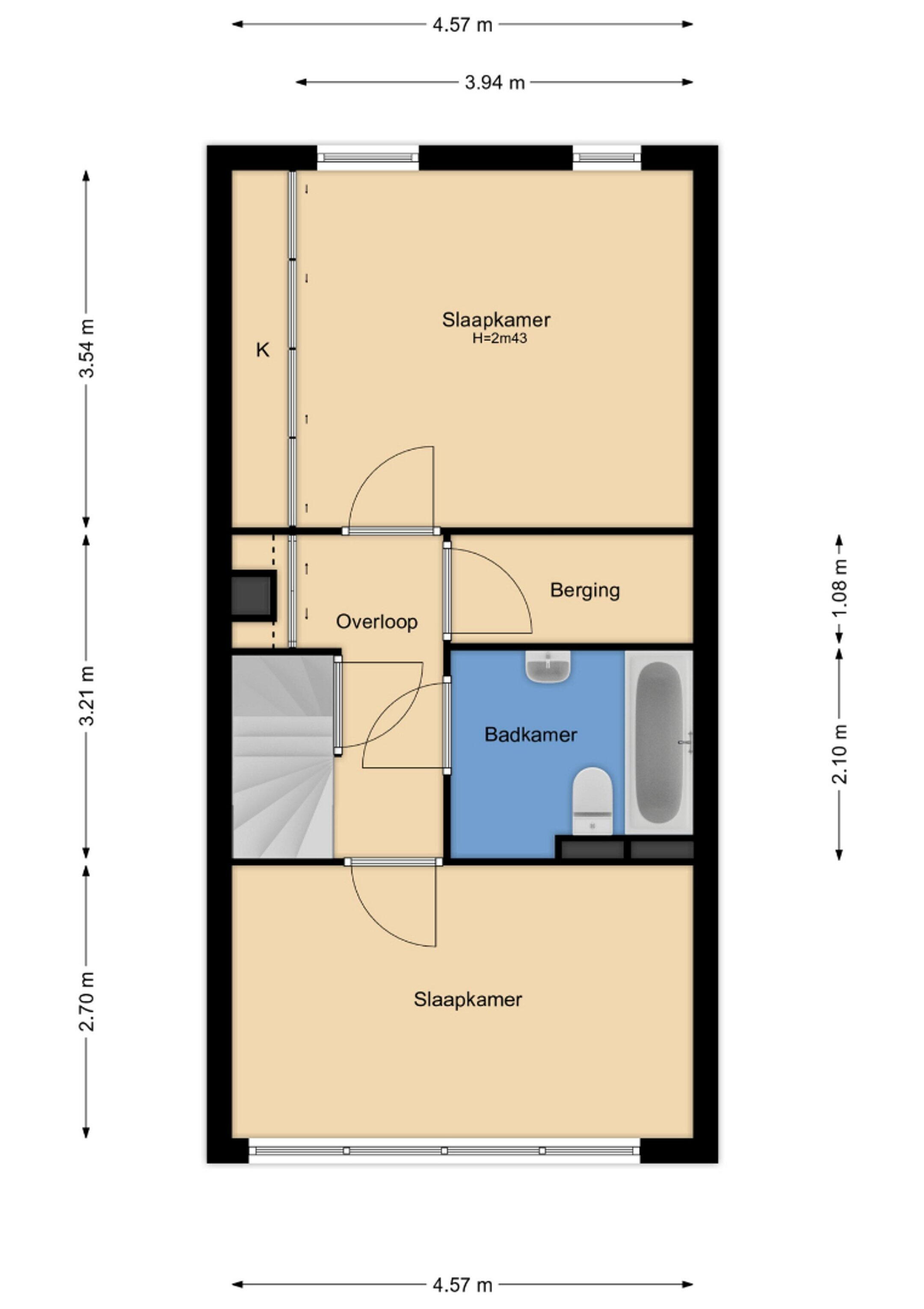 Plattegrond 6 - Govert Flinckstraat 21, Almere
