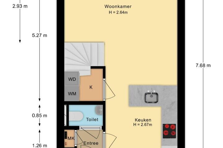 Plattegrond – Govert Steenstraat 19, Apeldoorn