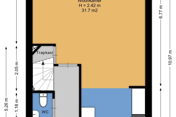 Plattegrond – Goyastraat 9, Almere