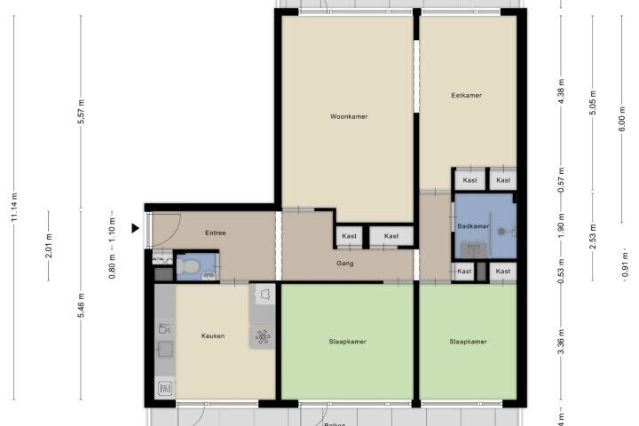 Plattegrond – Graaf Adolfstraat 13, Eindhoven