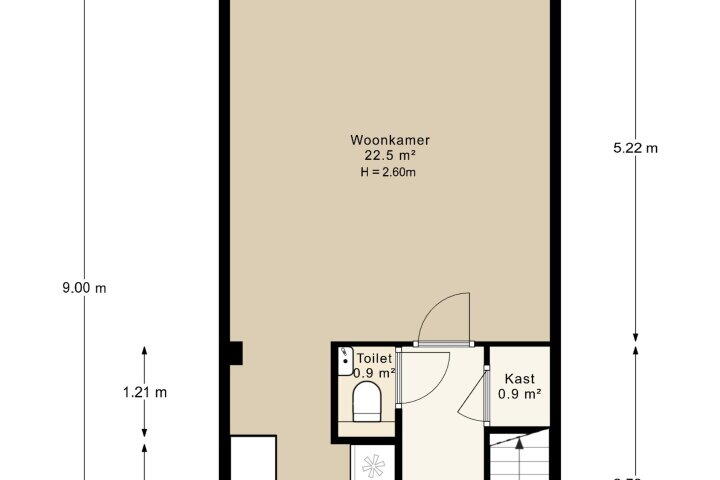 Plattegrond – Graaf Florislaan 14, Amstelveen