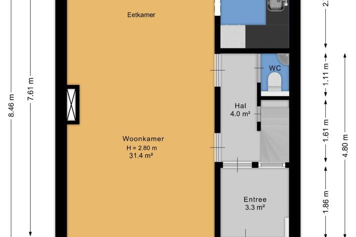 Plattegrond – Graaf Florisweg 68, Gouda