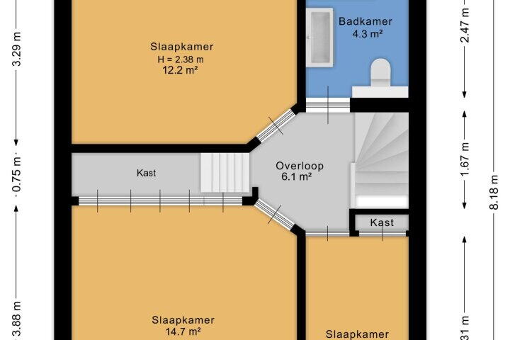 Plattegrond – Graaf Florisweg 68, Gouda