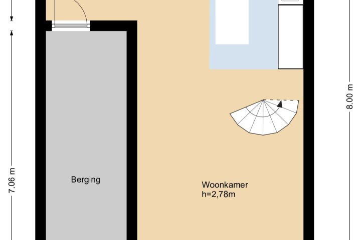 Plattegrond – Graaf van Bloisstraat 65, Gouda