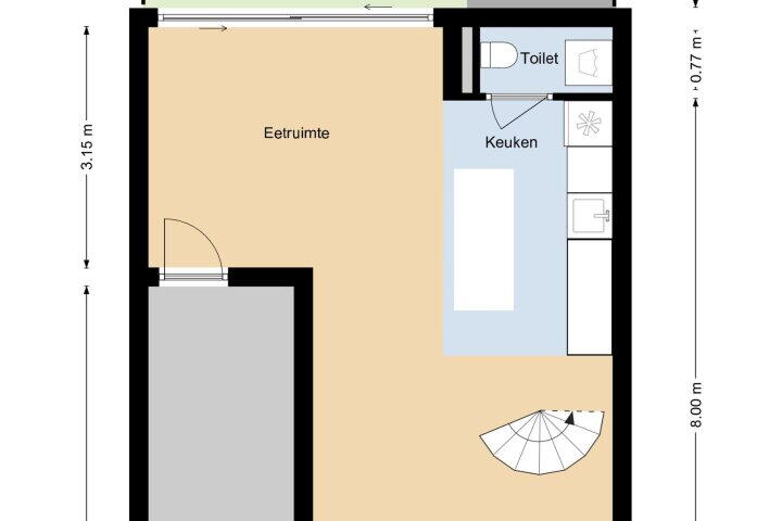 Plattegrond – Graaf van Bloisstraat 65, Gouda
