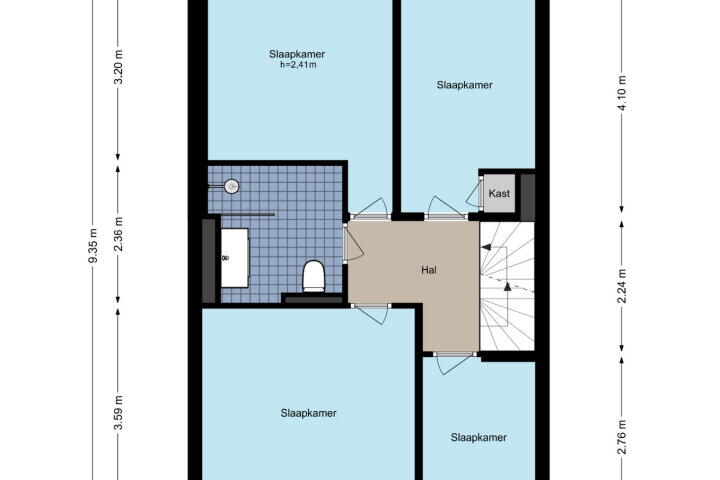 Plattegrond – Graaf Willemlaan 62, Amstelveen