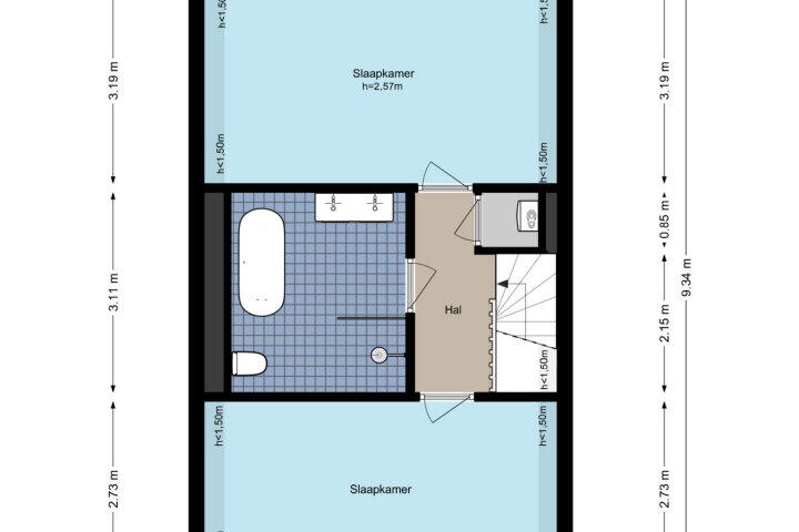 Plattegrond – Graaf Willemlaan 62, Amstelveen