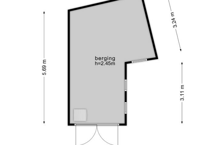 Plattegrond – Grameystraat 39, Nijmegen