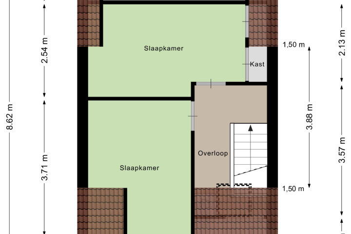 Plattegrond – Graskamp 11, Boskoop