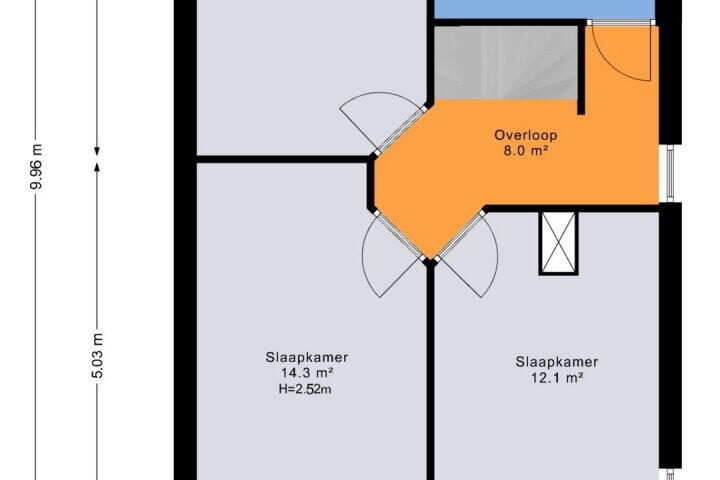 Plattegrond – Graskampen 7, Vries