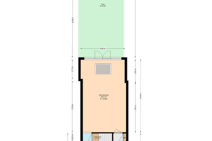 Plattegrond – Graskarpersingel 50, Den Haag
