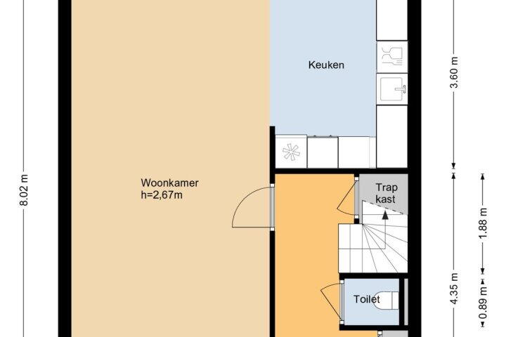 Plattegrond – Gravestein 45, Gouda