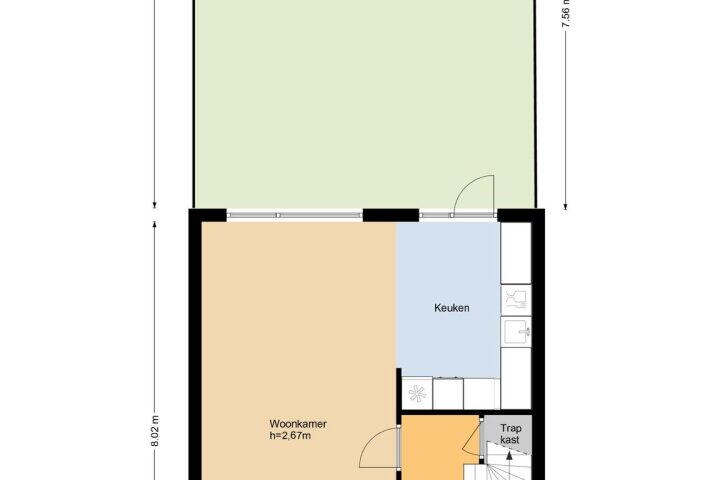 Plattegrond – Gravestein 45, Gouda