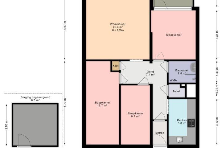 Plattegrond – Gravin Juliana van Stolberglaan 88, Leidschendam